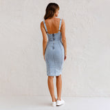 Denim Dress Summer Casual T With Slit Design