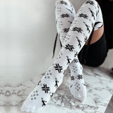 Christmas Multicolor Rope Bow Thigh High Socks