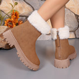 Square-heeled Snow Boots