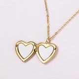 Blank Thermal Transfer Supplies Peach Heart Round Love Necklace Pendant