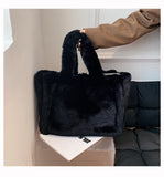 Winter Plush Handbag Totes Women Shoulder Bag