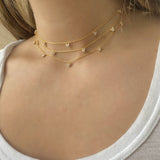 Copper Plating 18K Real Gold Necklace Net Red Wind Trendy Personalized Clavicle Chain Jewelry