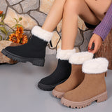 Square-heeled Snow Boots