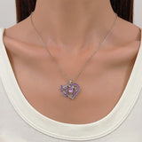 Ins Butterfly Love Necklace With Rhinestones