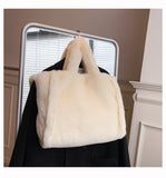 Winter Plush Handbag Totes Women Shoulder Bag