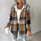 Plaid Hooded Jacket