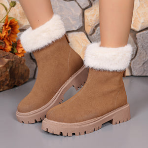 Square-heeled Snow Boots