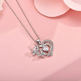 Ins Butterfly Love Necklace With Rhinestones