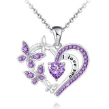 Ins Butterfly Love Necklace With Rhinestones