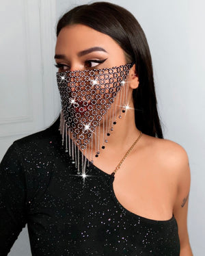 Glitter Studded Pattern Mask