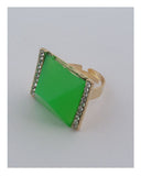 Square neon adjustable ring