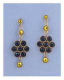 Flower drop earrings