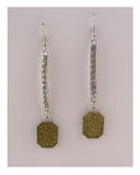 Rhinestone drop earrings