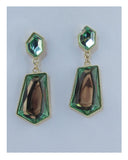 Faux stone drop earrings