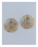 Circle cut out earrings