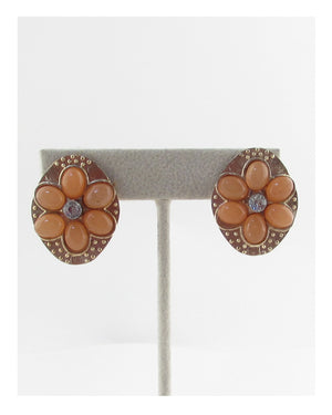 Faux stone Clip on earrings