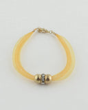 Stretch color mesh bead ball bracelet