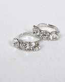 Set of Two Small Crystal Studded Ring