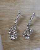 Crystal and Stone Drop Earrings