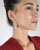 Crystal and Rhinestone Embellished Drop Earrings