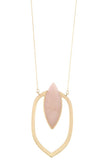 Marquise cut pendant long necklace