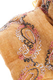 Sheer embroidered oblong scarf