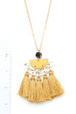 Half Circle Tassel Pendant Necklace