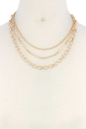 Metal Chain Layered Necklace