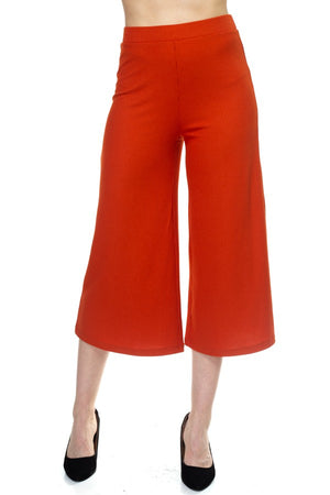 Solid Wide Leg Pants