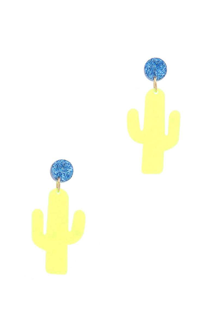 Cactus Post Drop Earring