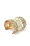 Textured Beaded Cuff Bracelet