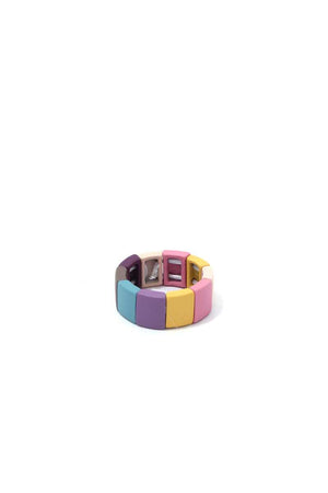 Square Shape Block Stretch Ring