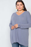 Plus Size Basic Over Sized Long Sleeve Top