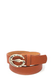 Snake Buckle Pu Leather Belt