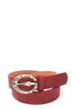 Snake Buckle Pu Leather Belt