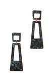 Cut Out Rectangular Shape Post Earring