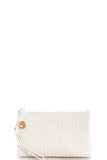 Fashion Cute Trendy Woven Clutch Crossbody Bag With Two Straps