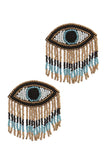 Stylish Evil Eye Drop Fringe Earring