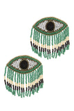 Stylish Evil Eye Drop Fringe Earring