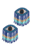 Stylish Evil Eye Drop Fringe Earring