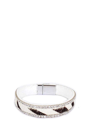 Rhinestone Animal Pattern Magnetic Bracelet