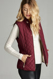 Faux Shearling Lined Quilted Padding Vest