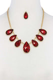 Teardrop Shape Rhinestone Necklace