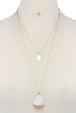 Teardrop Shape Layered Necklace