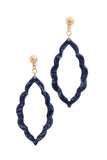 Acetate Moroccan Shape Post Drop Earring