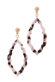 Acetate Moroccan Shape Post Drop Earring