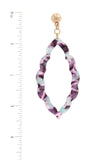 Acetate Moroccan Shape Post Drop Earring