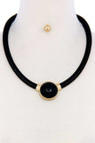 Stylish Modern Choker Necklace And Earring Set