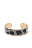 Animal Print Metal Cuff Bracelet