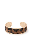 Animal Print Metal Cuff Bracelet